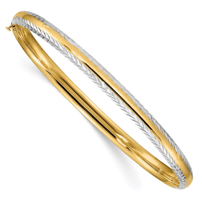 14k Yellow & Rhodium Bracelets Style DB658 - Classique Jewelry Inc.
