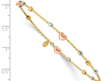 14k Tri-Color Bracelets Style DB679 - Classique Jewelry Inc.