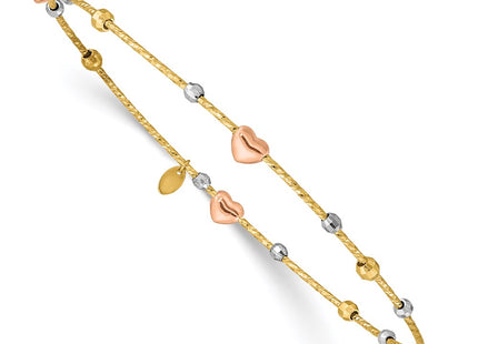 14k Tri-Color Bracelets Style DB679 - Classique Jewelry Inc.