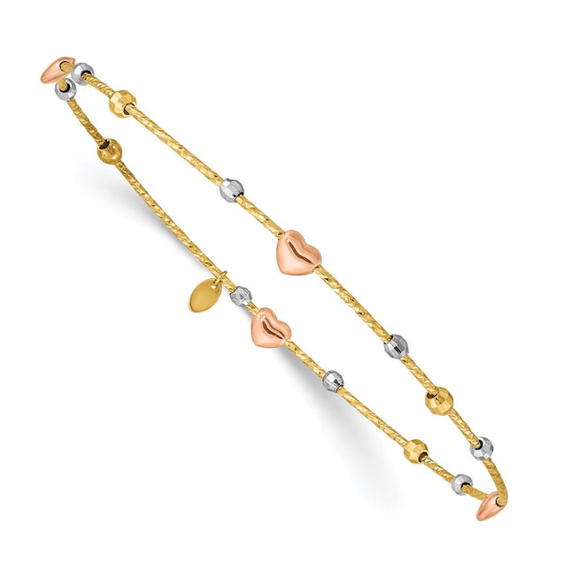 14k Tri-Color Bracelets Style DB679 - Classique Jewelry Inc.