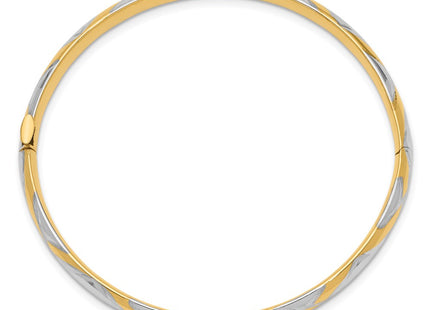 14k Yellow & Rhodium Jewelry Style DB692 - Classique Jewelry Inc.