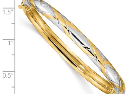 14k Yellow & Rhodium Jewelry Style DB692 - Classique Jewelry Inc.