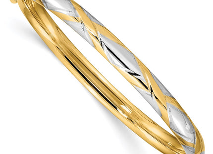14k Yellow & Rhodium Jewelry Style DB692 - Classique Jewelry Inc.