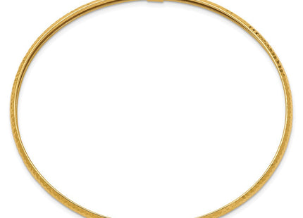 14K gold oval bangle, alternate view