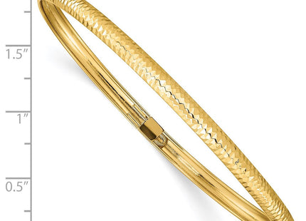 14K gold oval bangle, another view