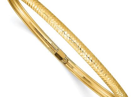 14K gold oval bangle