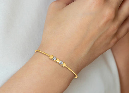 14k Yellow & Rhodium Bracelets Style DB707 - Classique Jewelry Inc.