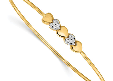 14k Yellow & Rhodium Bracelets Style DB707 - Classique Jewelry Inc.