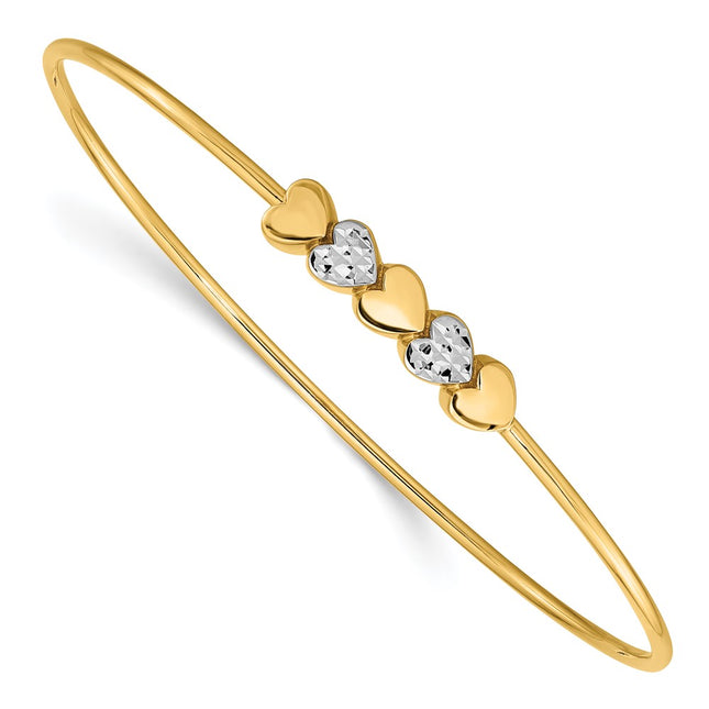 14k Yellow & Rhodium Bracelets Style DB707 - Classique Jewelry Inc.