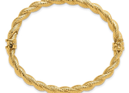 14K gold oval bangle, alternate view