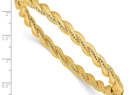 14K gold oval bangle, another view