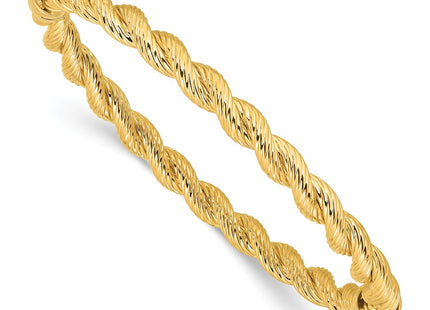 14K gold oval bangle
