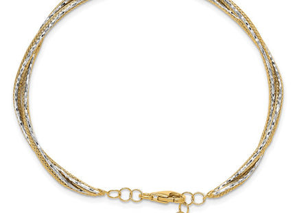 14k Two-tone Chain Bracelets Style DB737 - Classique Jewelry Inc.