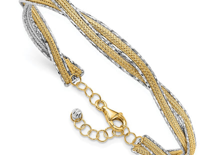 14k Two-tone Chain Bracelets Style DB737 - Classique Jewelry Inc.
