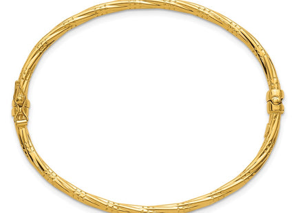 14K gold oval bangle, alternate view
