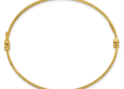 14K gold oval bangle, alternate view