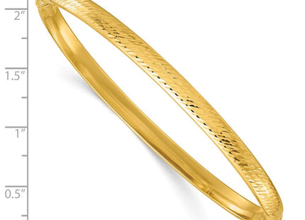 14K gold oval bangle, another view