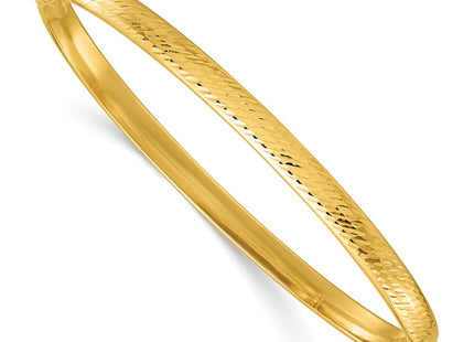 14K gold oval bangle