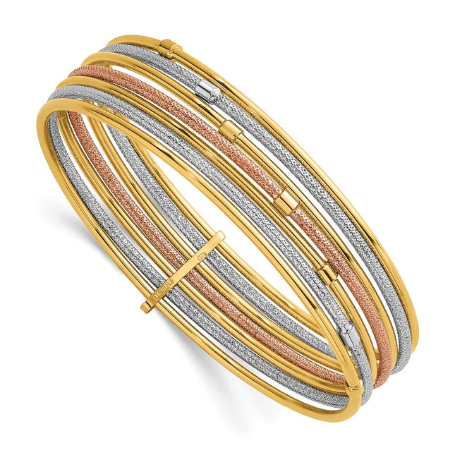 14k Tri-Color Bracelets Style DB751 - Classique Jewelry Inc.