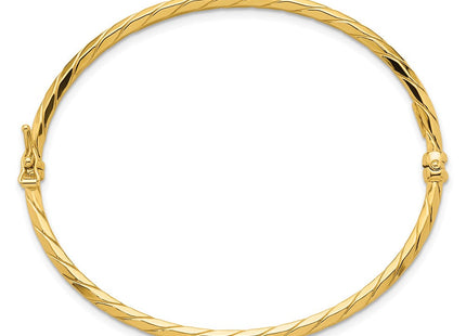 14K gold oval bangle, alternate view