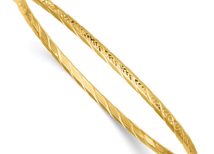 14K gold oval bangle