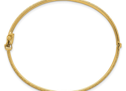14K gold oval bangle, alternate view