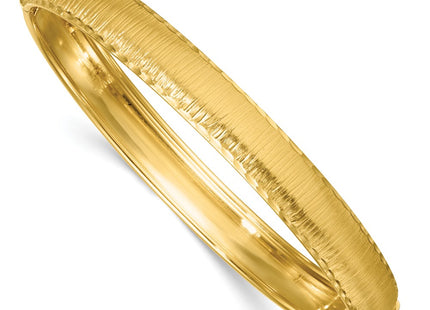 14K gold oval bangle