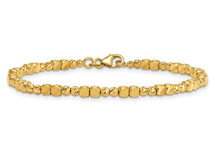 14K gold oval bangle, another view