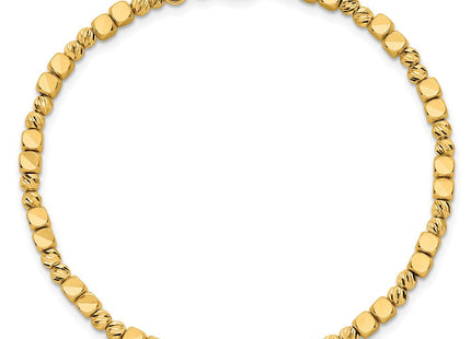 14K gold oval bangle, further view