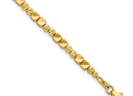 14K gold oval bangle
