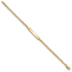 14K Polished Semi-Solid Chain/Solid Plate Anchor Link 20.5x4.5mm Plate Baby/Child ID Bracelet view