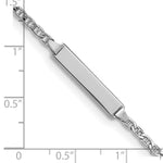 14K White Gold Polished Semi-Solid Chain/Solid Plate Anchor Link 20x4.5mm Plate Baby/Child ID Bracelet view