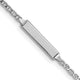 14K White Gold Polished Semi-Solid Chain/Solid Plate Anchor Link 20x4.5mm Plate Baby/Child ID Bracelet