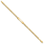 14K Polished Semi-Solid Chain/Solid Plate Cuban Link 23.5x4.5mm Plate Baby/Child ID Bracelet view