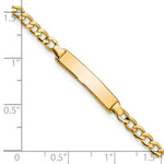 14K Polished Semi-Solid Chain/Solid Plate Cuban Link 23.5x4.5mm Plate Baby/Child ID Bracelet view