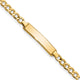 14K Polished Semi-Solid Chain/Solid Plate Cuban Link 23.5x4.5mm Plate Baby/Child ID Bracelet