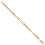 14k Polished Semi-Solid Chain/Solid Plate Anchor Link 22.5x4. Plate ID Bracelet view 2