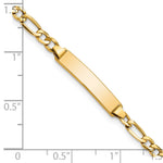 14K Polished Semi-Solid Chain/Solid Plate Figaro Link 20.3x4.4mm Plate Baby/Child ID Bracelet view