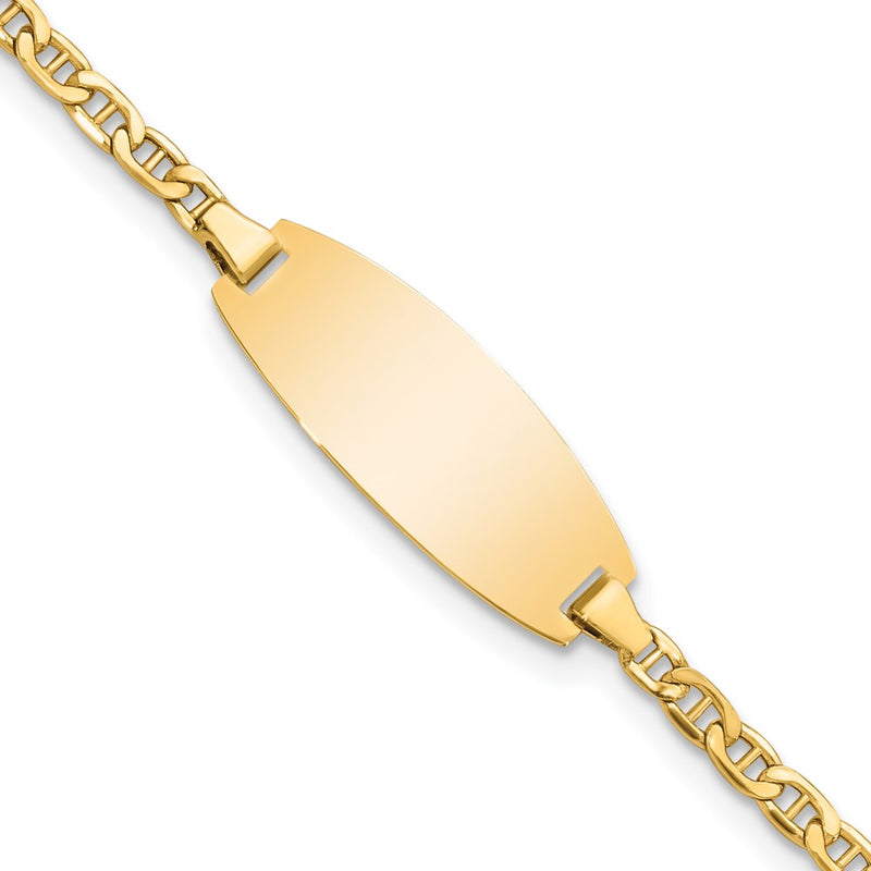 14K gold anchor link anchor ID bracelet