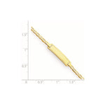 14K Polished Solid Chain/Solid Plate Anchor Link Plate Baby/Child ID Bracelet view