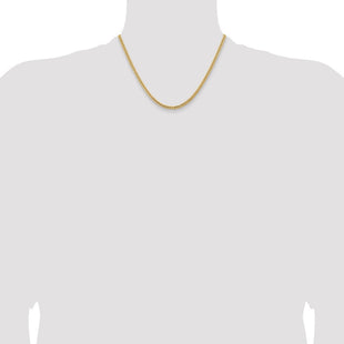 14K Solid Miami Cuban Link Chain with Lobster Clasp (Style DCU100-18)