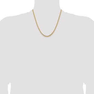 14K Solid Miami Cuban Link with Lobster Clasp Chain (Style DCU100-20)