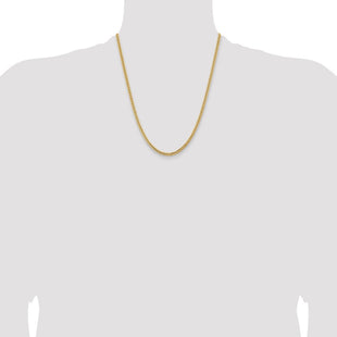 14K Solid Miami Cuban Link Chain with Lobster Clasp (Style DCU100-22)