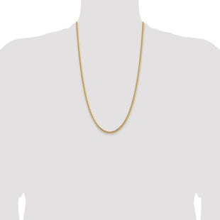 14K Solid Miami Cuban Link with Lobster Clasp Chain (Style DCU100-26)