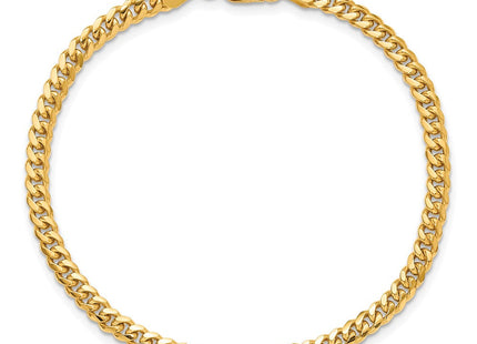 14K Solid Miami Cuban Link with Lobster Clasp Bracelet (Style DCU100-7)