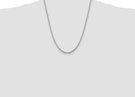 14k WG Solid Miami Cuban Chain (Style DCU100W-22)