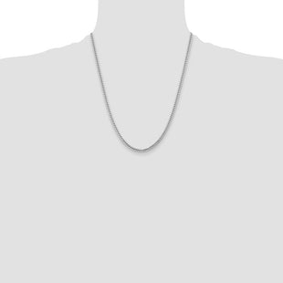 14k WG Solid Miami Cuban Chain (Style DCU100W-22)