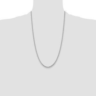 14k WG Solid Miami Cuban Chain (Style DCU100W-26)
