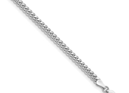 14k WG Solid Miami Cuban Chain (Style DCU100W-8)