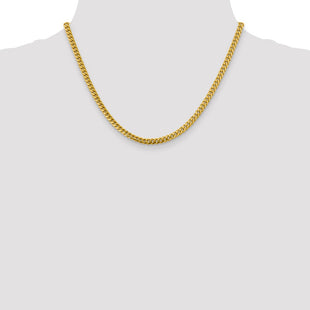 14K Solid Miami Cuban Link Chain with Lobster Clasp (Style DCU120-18)